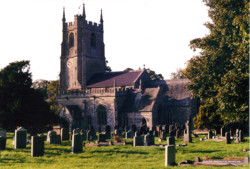 Typical medieval stone church in Avebury
